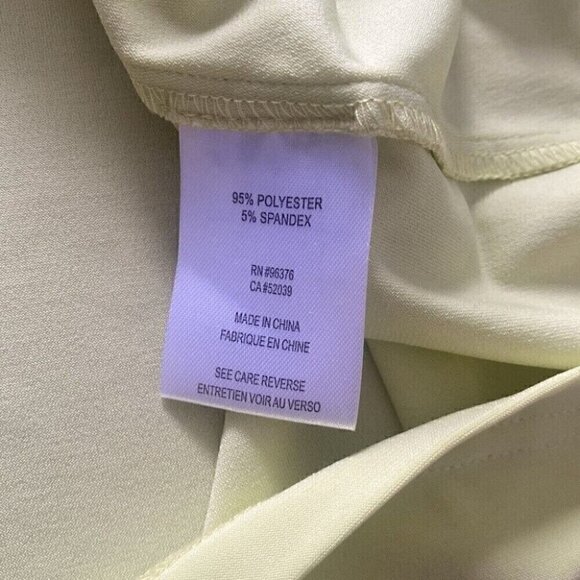 Y2K Dream Samuel Dong Bright Yellow V-Neck Lace Trim Tank Top Large - Picture 8 of 8